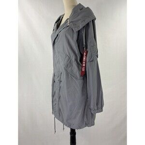 Alpha Industries Shell Fishtail Parka W Cadet Gray Grey Small Liberty Print